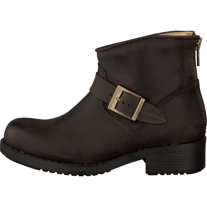 Very Low Boot Zip Back Brown/Gold