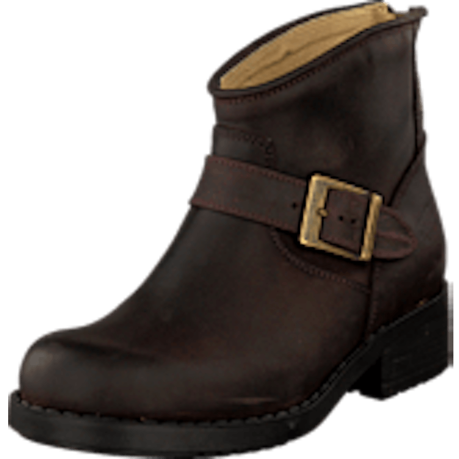 Very Low Boot Zip Back Brown/Gold