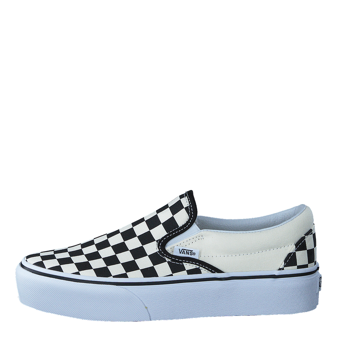 Ua Classic Slip-on Platform Black And White Checker/white