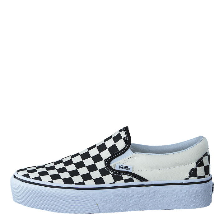 Ua Classic Slip-on Platform Black And White Checker/white