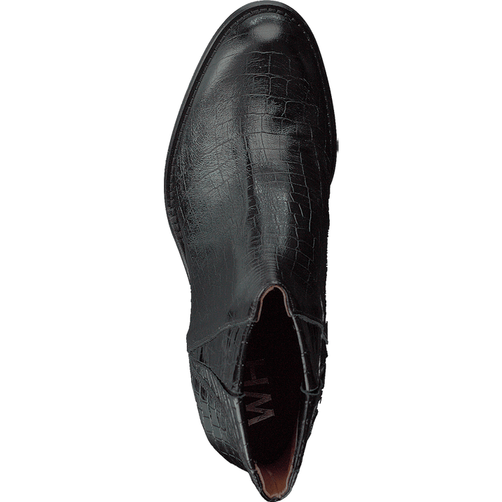 Luisa High Croco Black