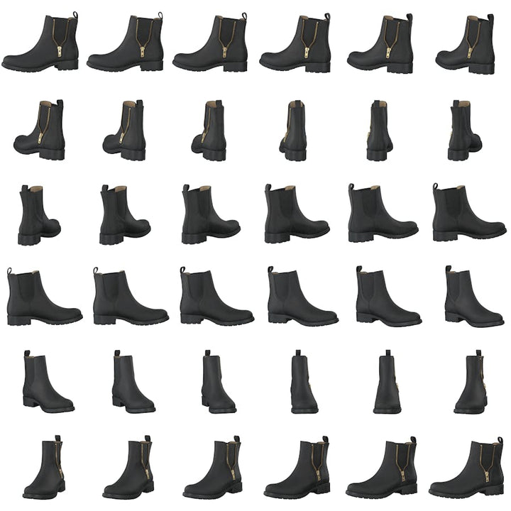 Low Chelsea Boot Black/shiny Gold