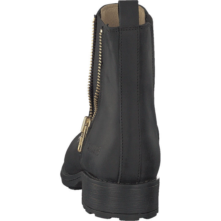 Low Chelsea Boot Black/shiny Gold