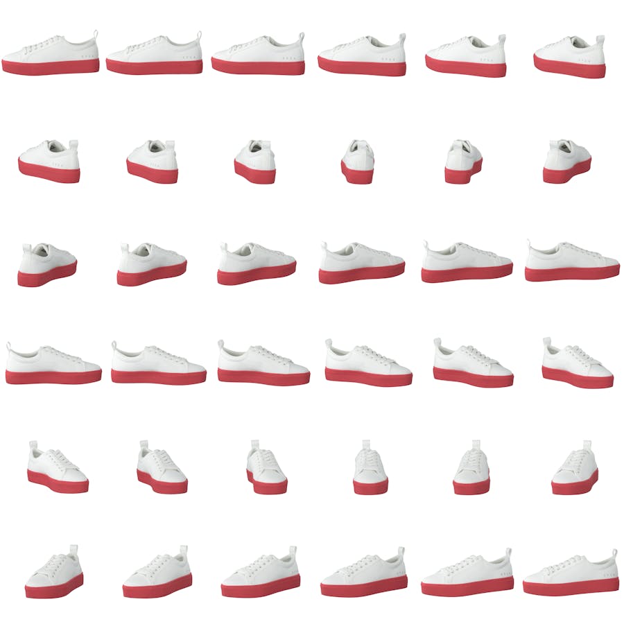 Arlo Three Antique White, Red Outsole