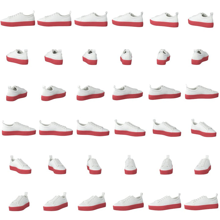 Arlo Three Antique White, Red Outsole