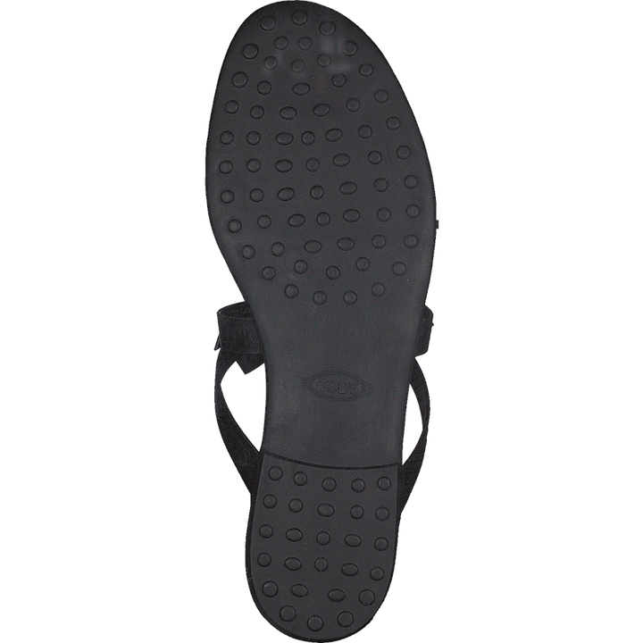 Gomma Bow Sandal Nero