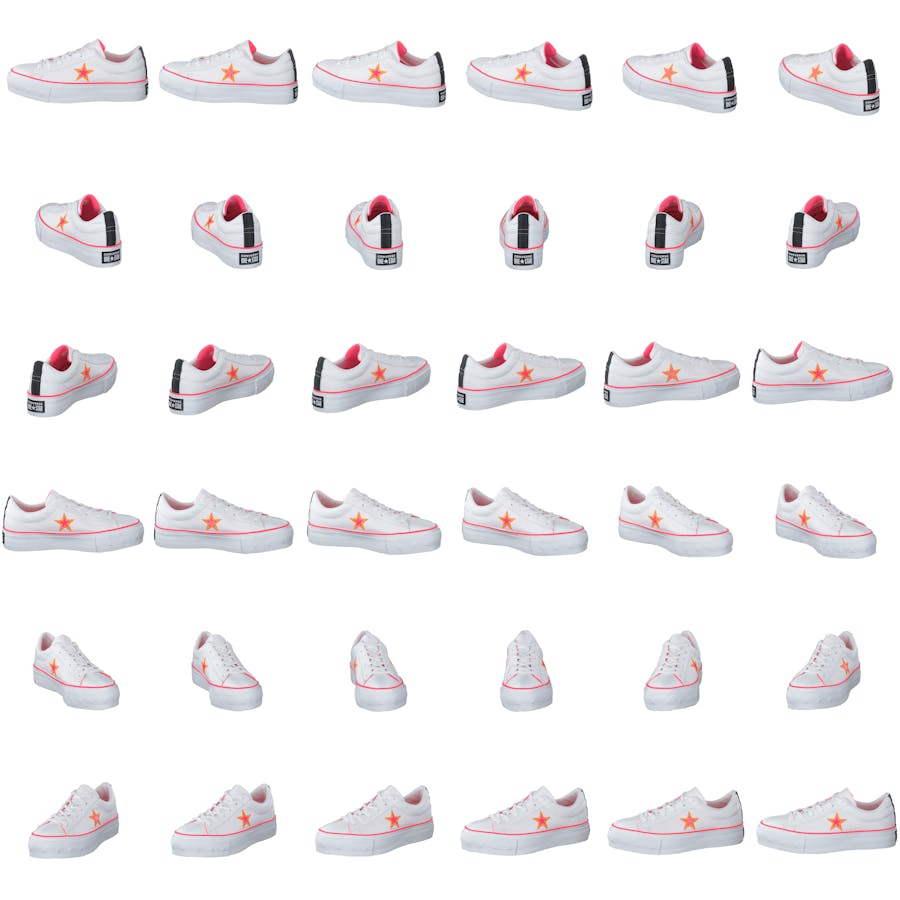 One Star Platform White / Racer Pink / Orange