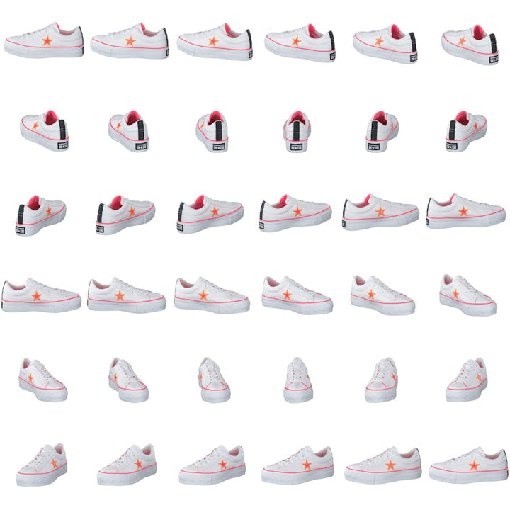 One Star Platform White / Racer Pink / Orange