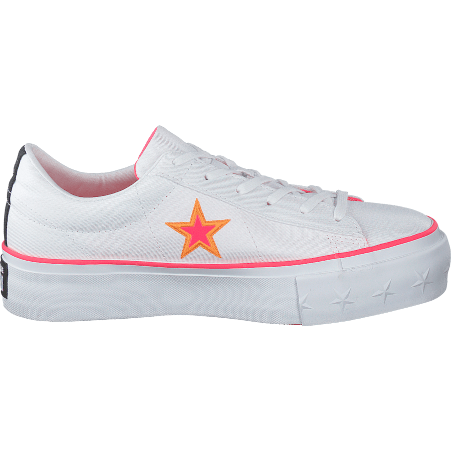 One Star Platform White / Racer Pink / Orange