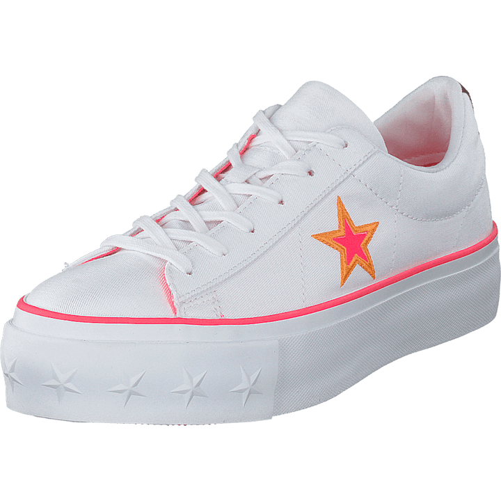 One Star Platform White / Racer Pink / Orange