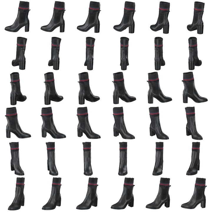 Cosy High Heel Leather Black