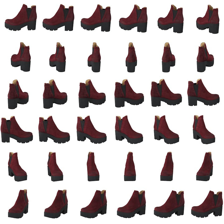 Mid Platform Boot Bordo