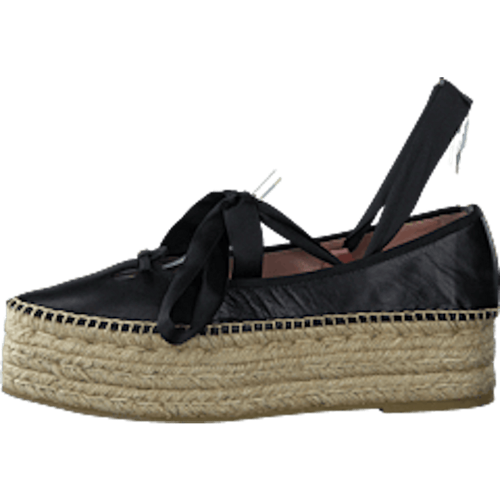 The Mouse Platform Espadrille Black