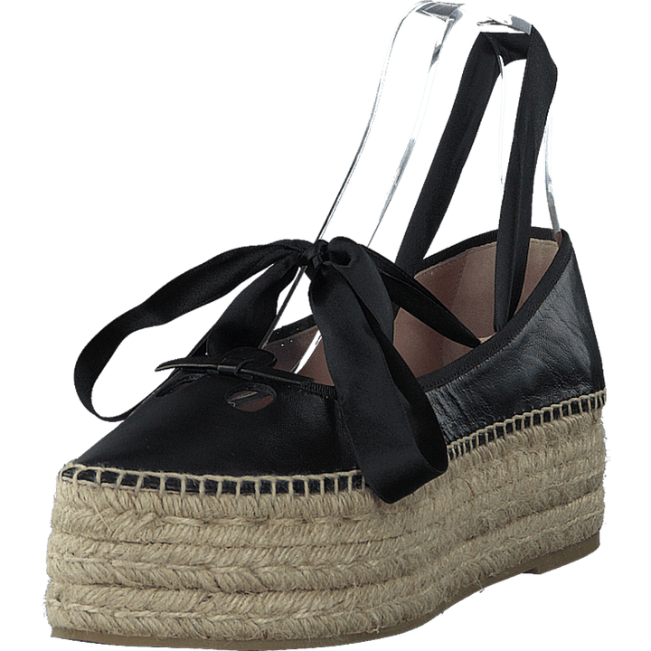 The Mouse Platform Espadrille Black