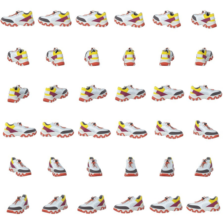 Fian634 Multi-offwhite-yellow-fuchia