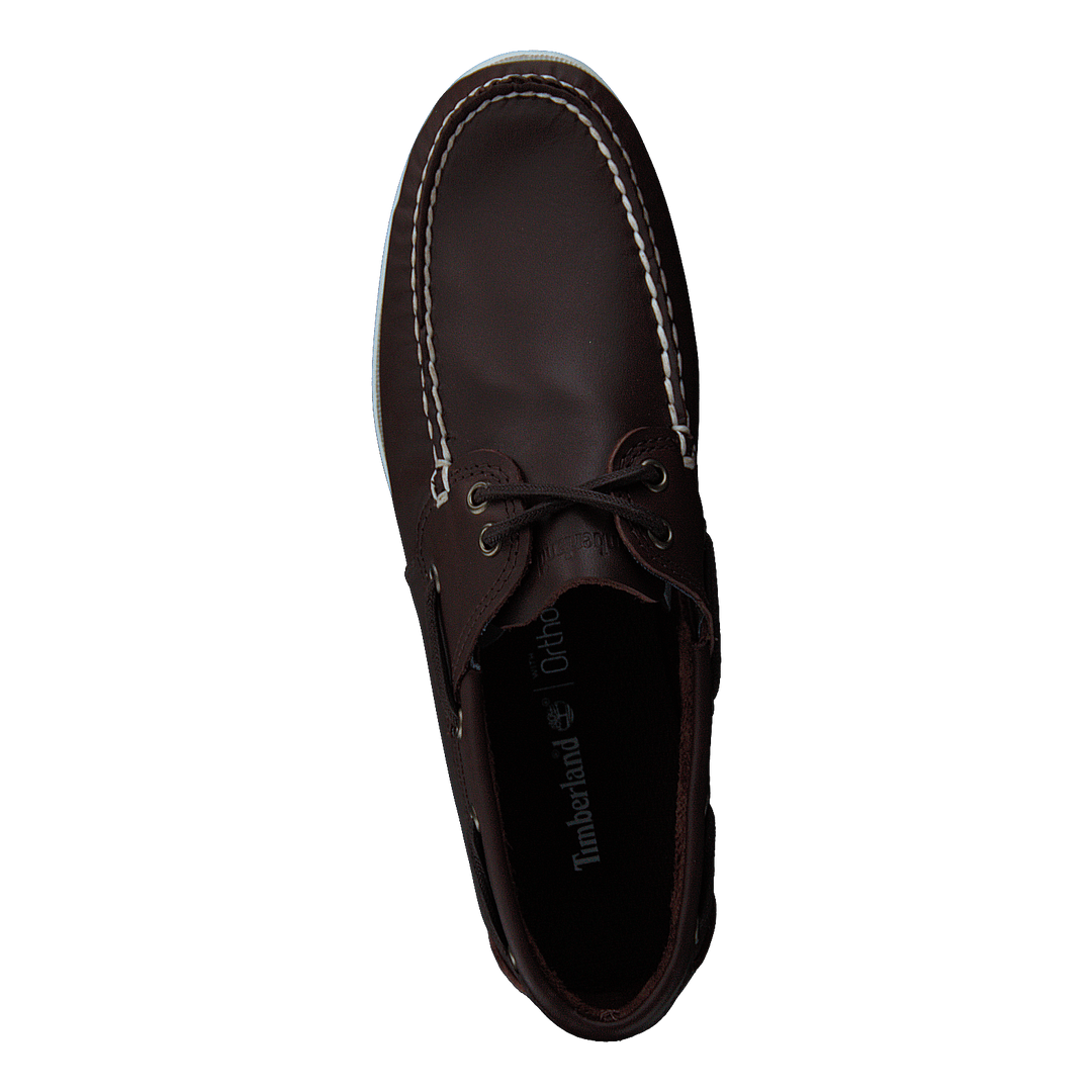 Cedar Bay Boat Shoe Dk Brown Full Grain