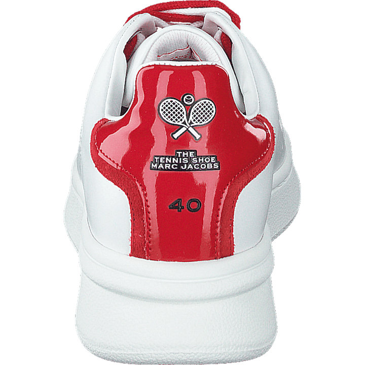 The Tennis Shoe White-red