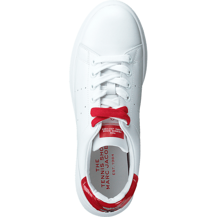 The Tennis Shoe White-red
