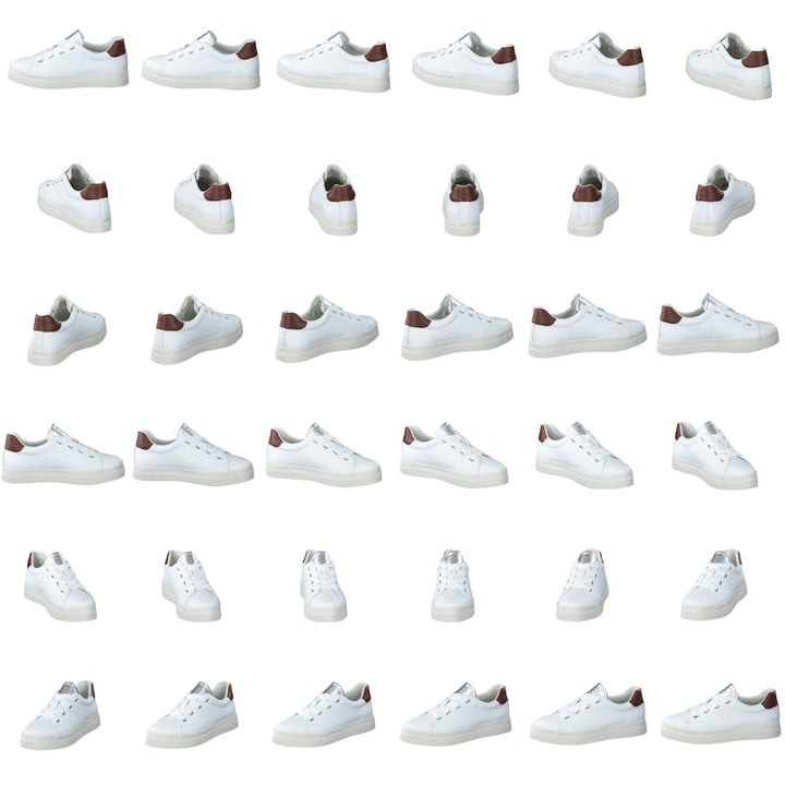 Avona Sneaker White/cognac/silver