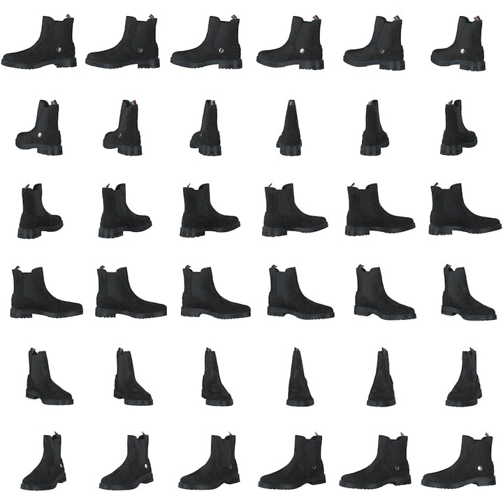 Th Coin Flat Boot Black
