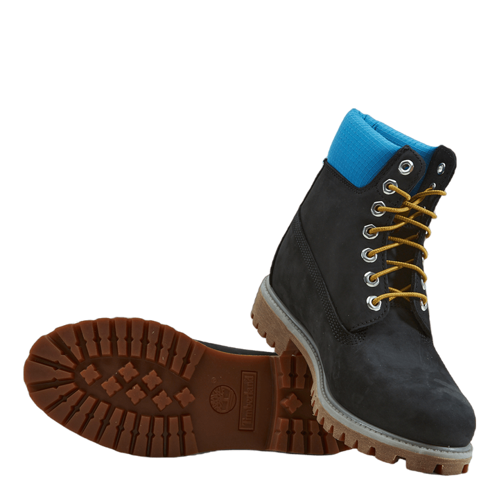 6" Prem Bt Wp Blk/blu Black