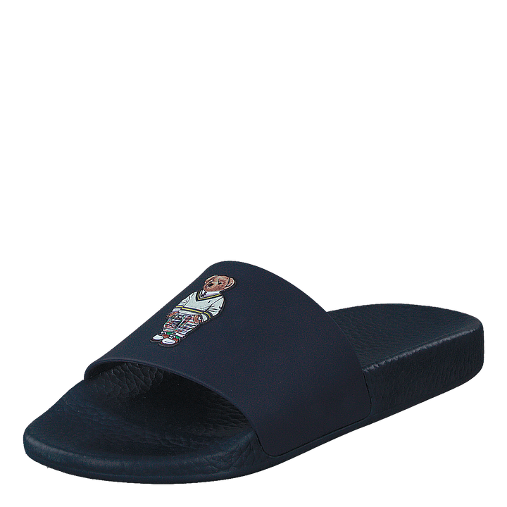 Pu/madras Bear-polo Slide-sn-s Navy