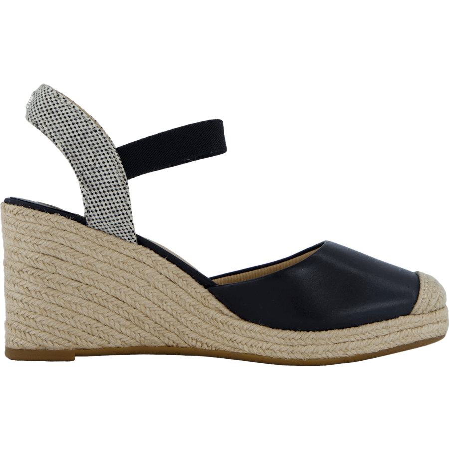 Pearle II Leather &amp; Canvas Espadrille Black / Natural / Black