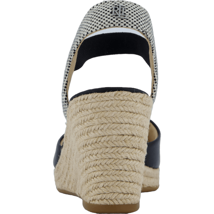 Pearle II Leather &amp; Canvas Espadrille Black / Natural / Black
