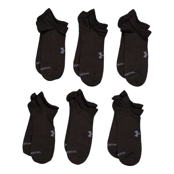 Ua Essential No Show 6pk Black