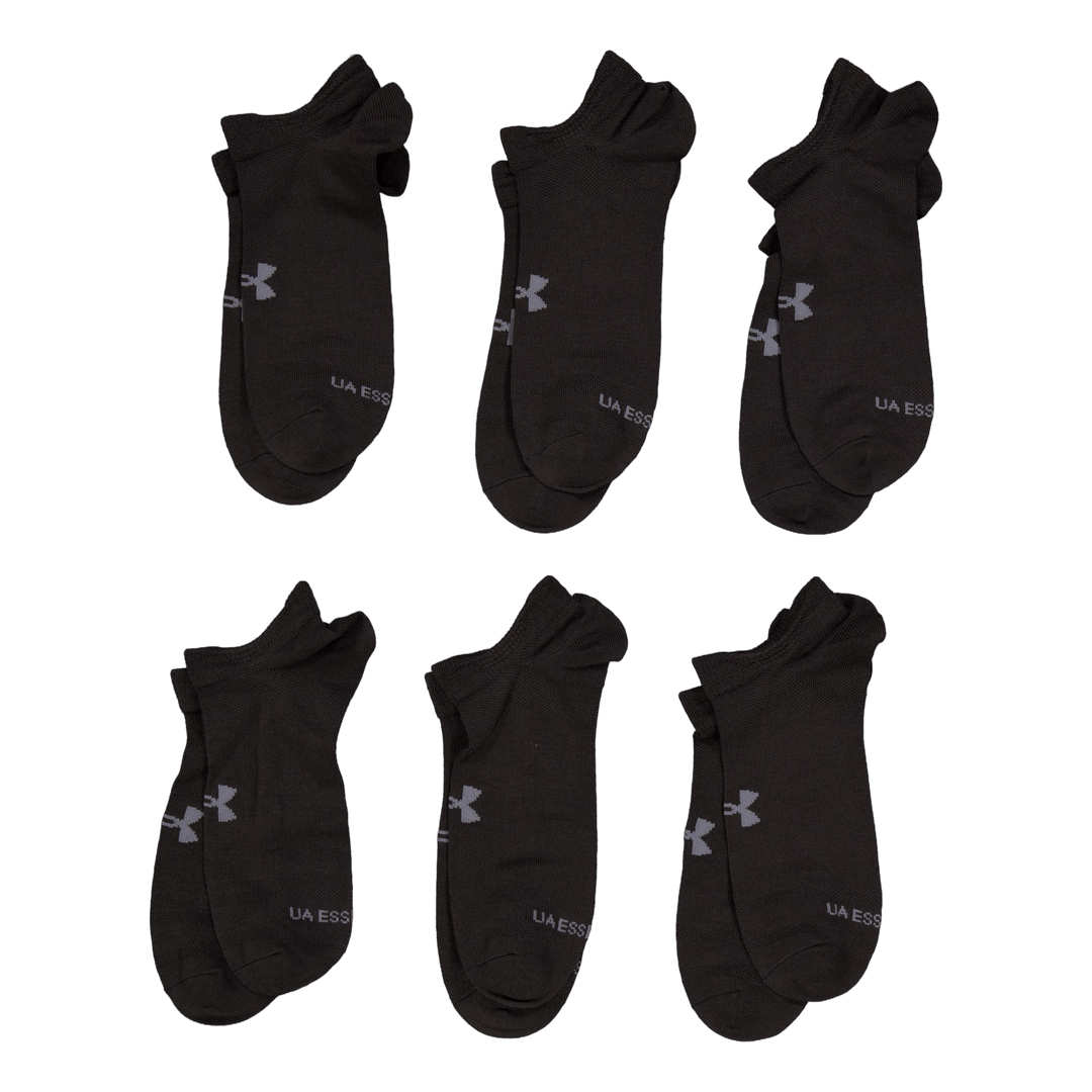 Ua Essential No Show 6pk Black