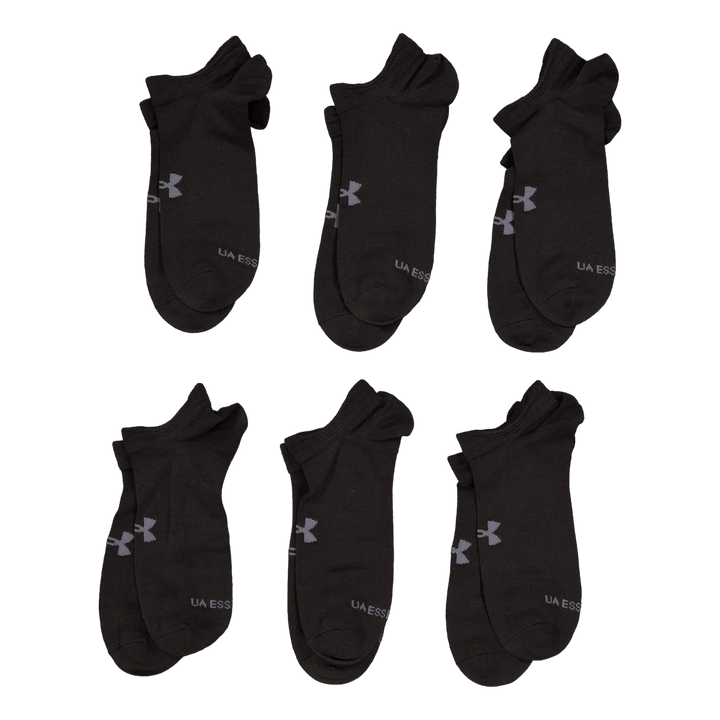 Ua Essential No Show 6pk Black