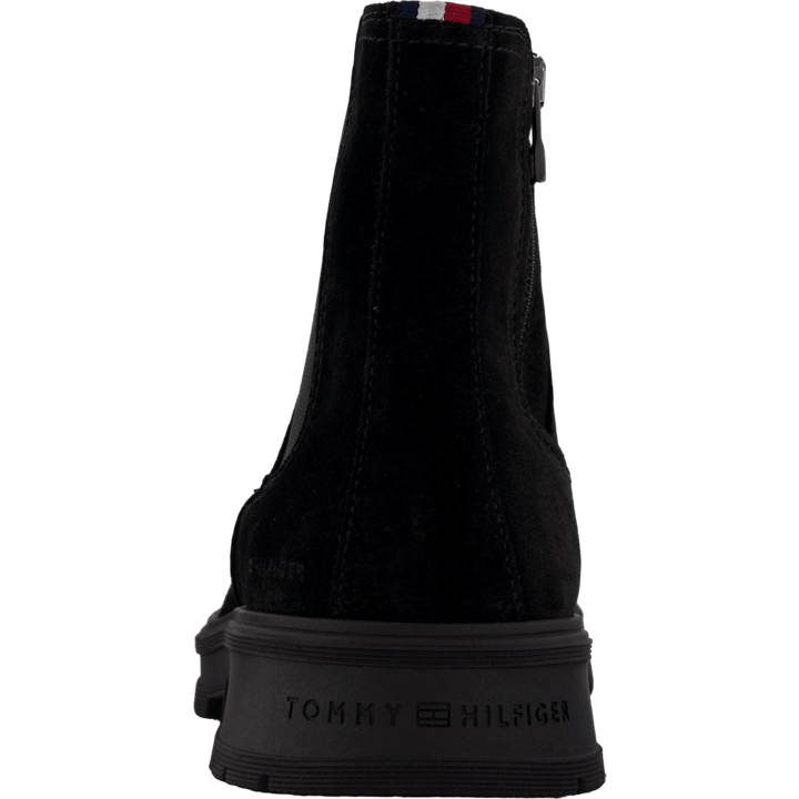 Hilfiger Suede Zip Chelsea Black