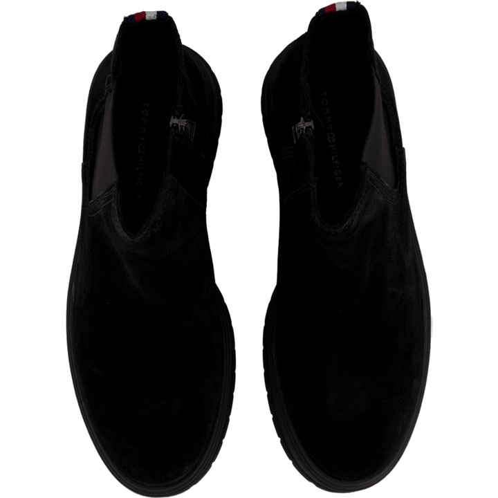 Hilfiger Suede Zip Chelsea Black
