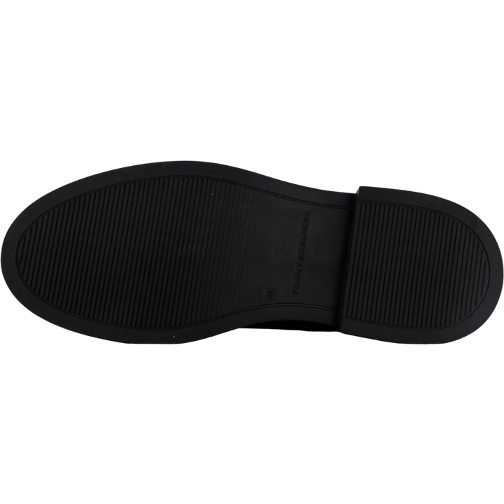 Minimal Leather Chelsea Logota Black