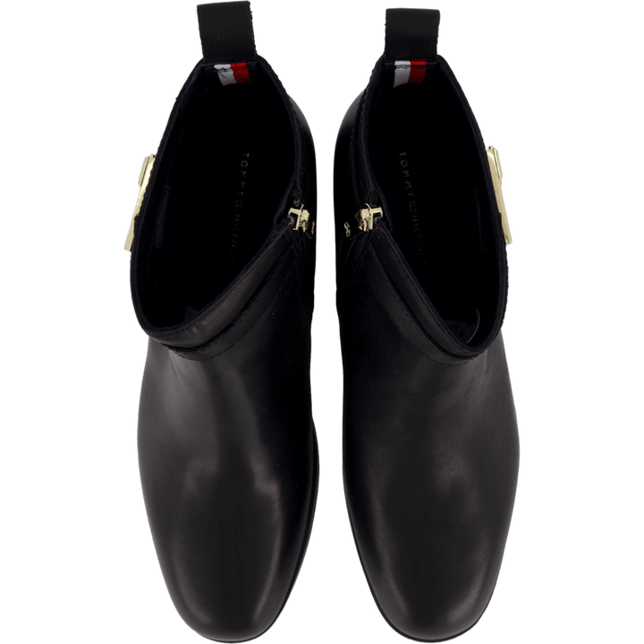 Th Logo Mid Heel Bootie Black