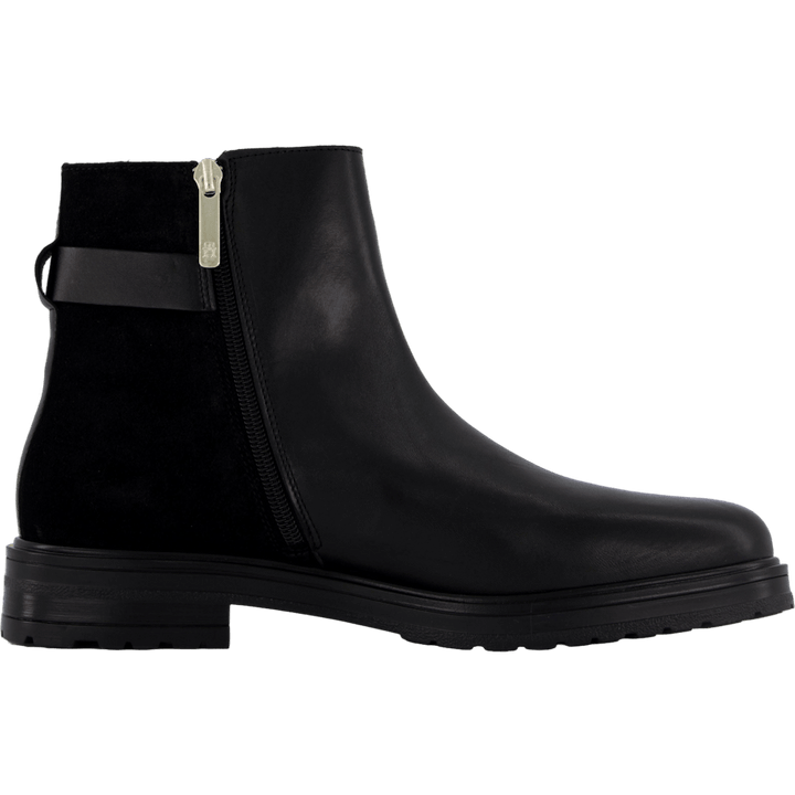 Th Logo Leather Mix Chelsea Black