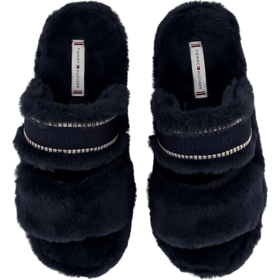 Hilfiger Fur Basics Slipper Space Blue