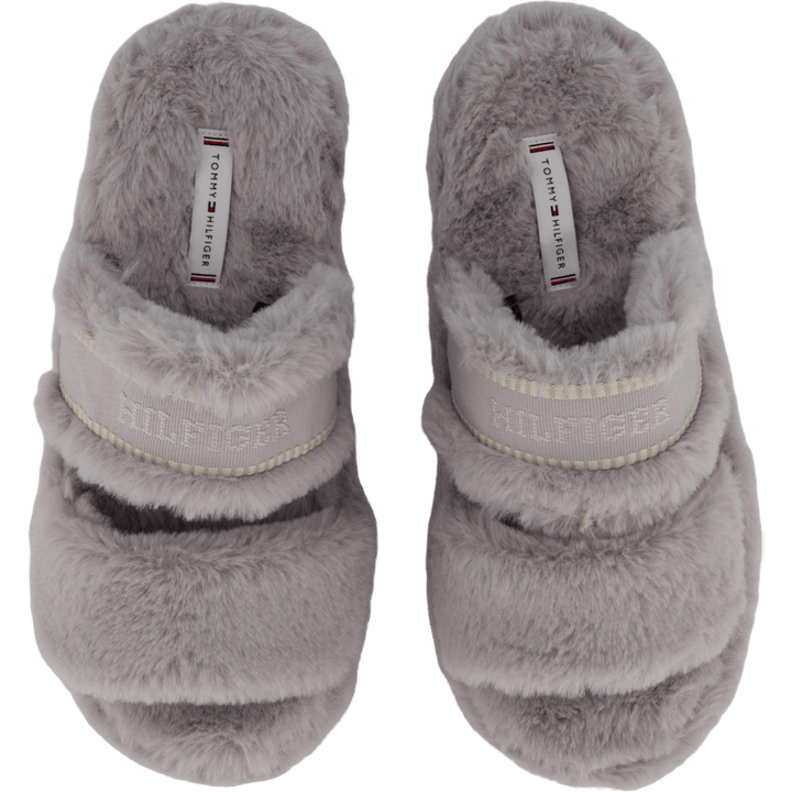 Hilfiger Fur Basics Slipper Grey Whisper