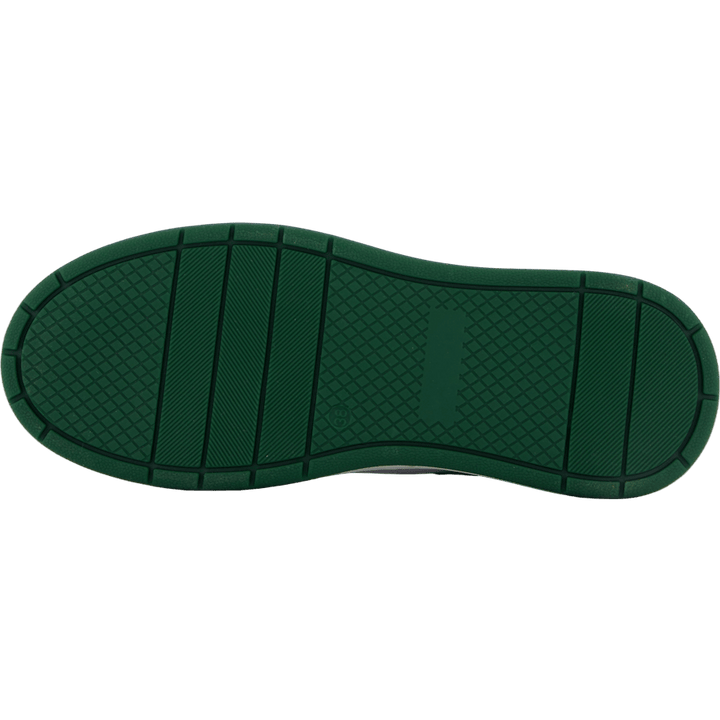 The Ella White Leather/green