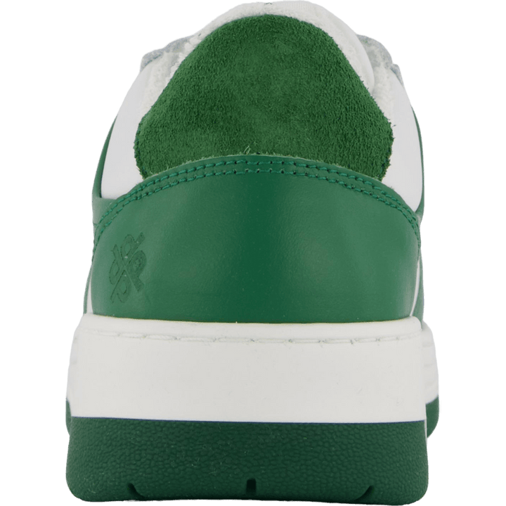 The Ella White Leather/green