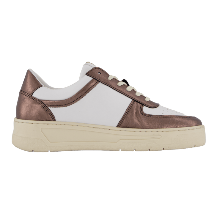 The Ella 2.0 White Leather/bronze