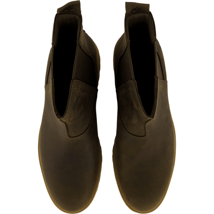Mid Chelsea Boot Olv Full Grain