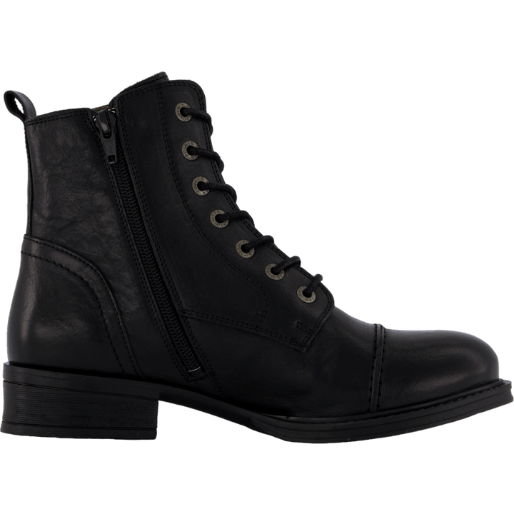 Pandora Laced Boots Black by Ten Points