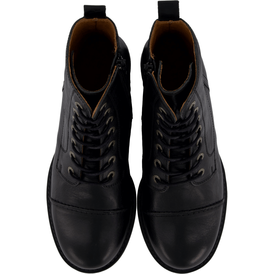 Pandora Laced Boots Black by Ten Points