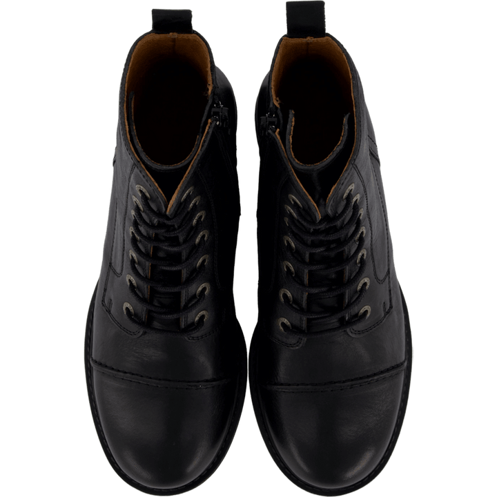Pandora Laced Boots Black by Ten Points