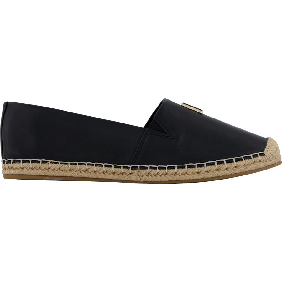 Th Logo Leather Espadrille Black