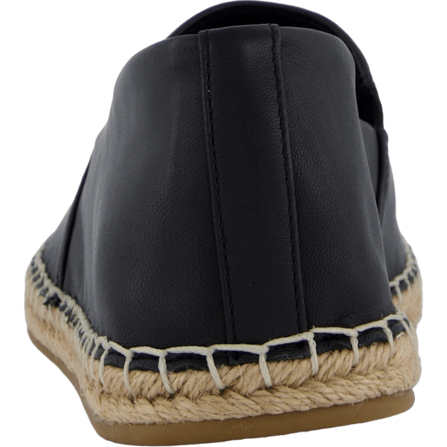 Th Logo Leather Espadrille Black