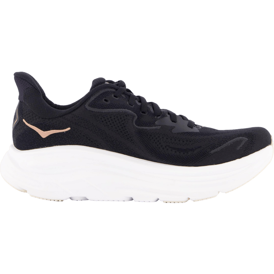 W Clifton 10 Black / Rose Gold by Hoka