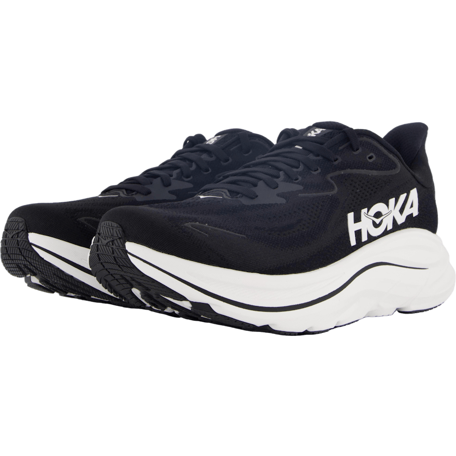 M Clifton 10 Wide Black / White by Hoka
