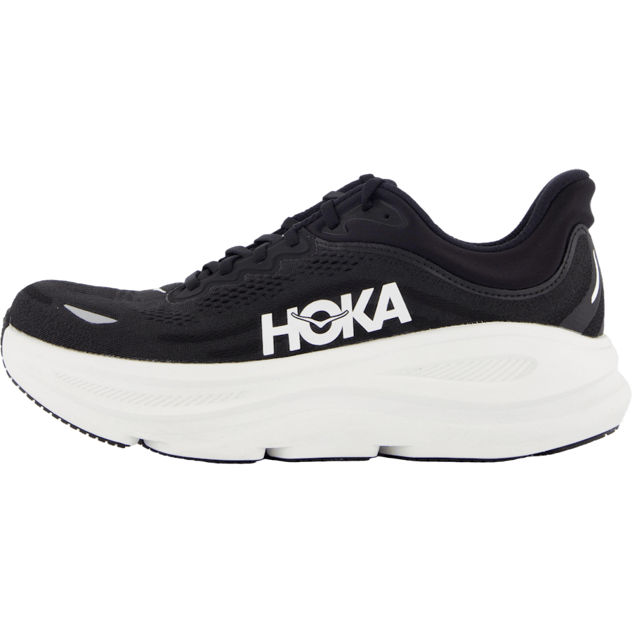 W Bondi 9 Wide Black / White by Hoka